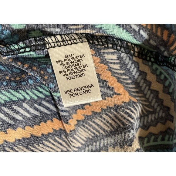 Cato Womens Size Small Multicolor Geometric Print 3/4 Sleeve Knit Shirt - Picture 9 of 10